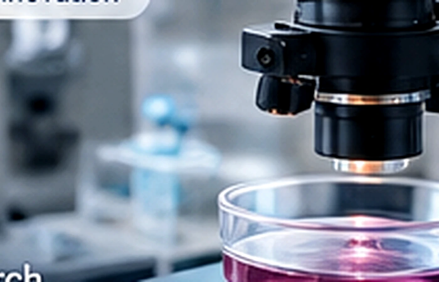 Research laboratory examining cell science
